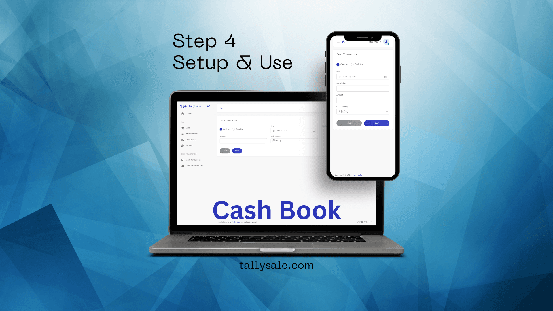 Step 4 - Setup & Use Cash Book